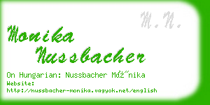 monika nussbacher business card